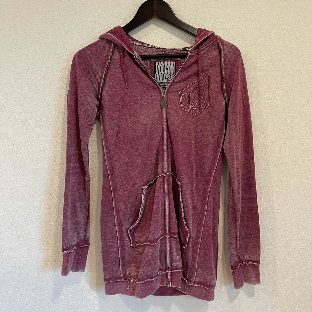 Volcom distressed zipper hoodie